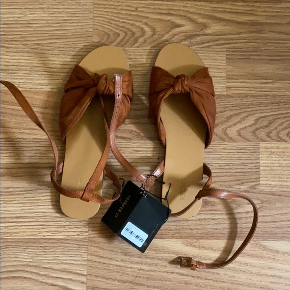Forever 21 Wrap Around Faux Suede Sandals
